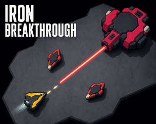 차량과 적 보스가 그려진 Iron Breakthrough 표지